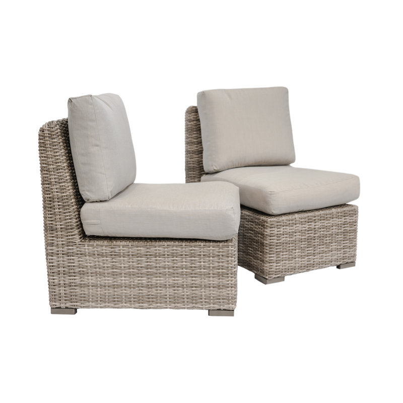 Latitude Run?? Wicker Outdoor Armless Lounge Chair & Reviews Wayfair